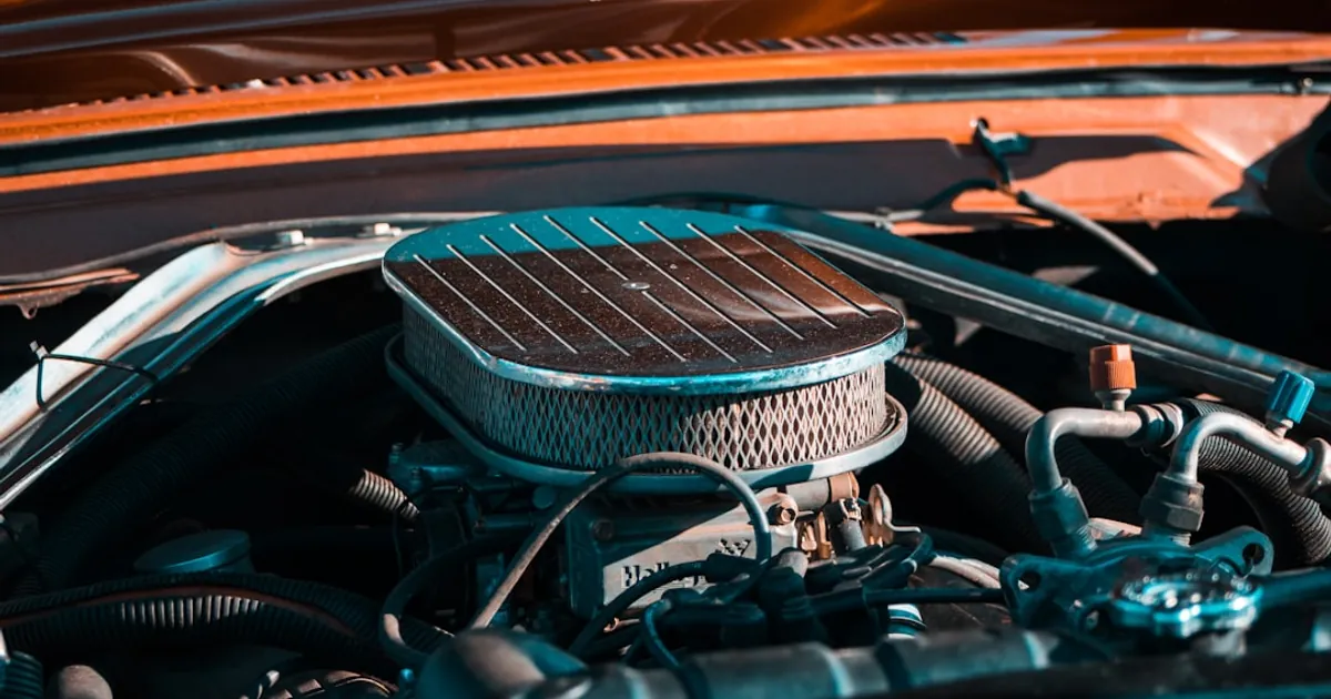 black and gray engine bay